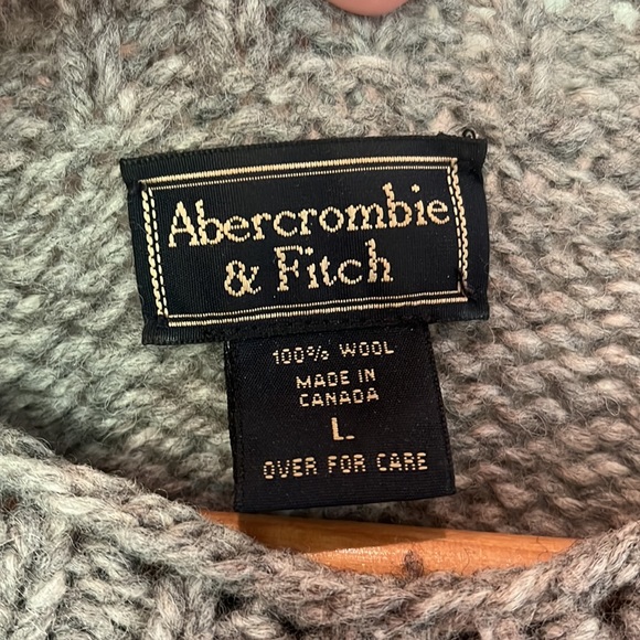 Abercrombie & fitch 100% wool sweater size Large - Picture 4 of 4